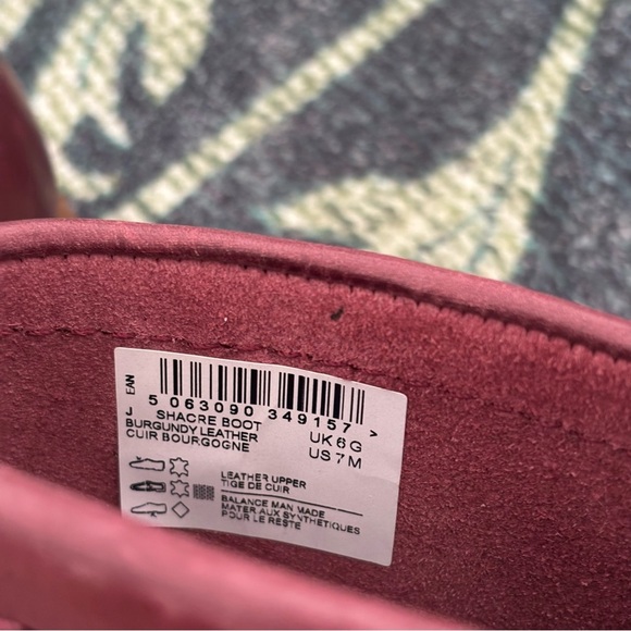 Clarks Wallabee Leather Burgundy / Cherry Red Sz 7 - Picture 6 of 6